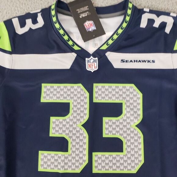 Seattle Seahawks Jersey Womens Medium Blue Nike On Field 33 Jamal Adams New Tags - Picture 4 of 12
